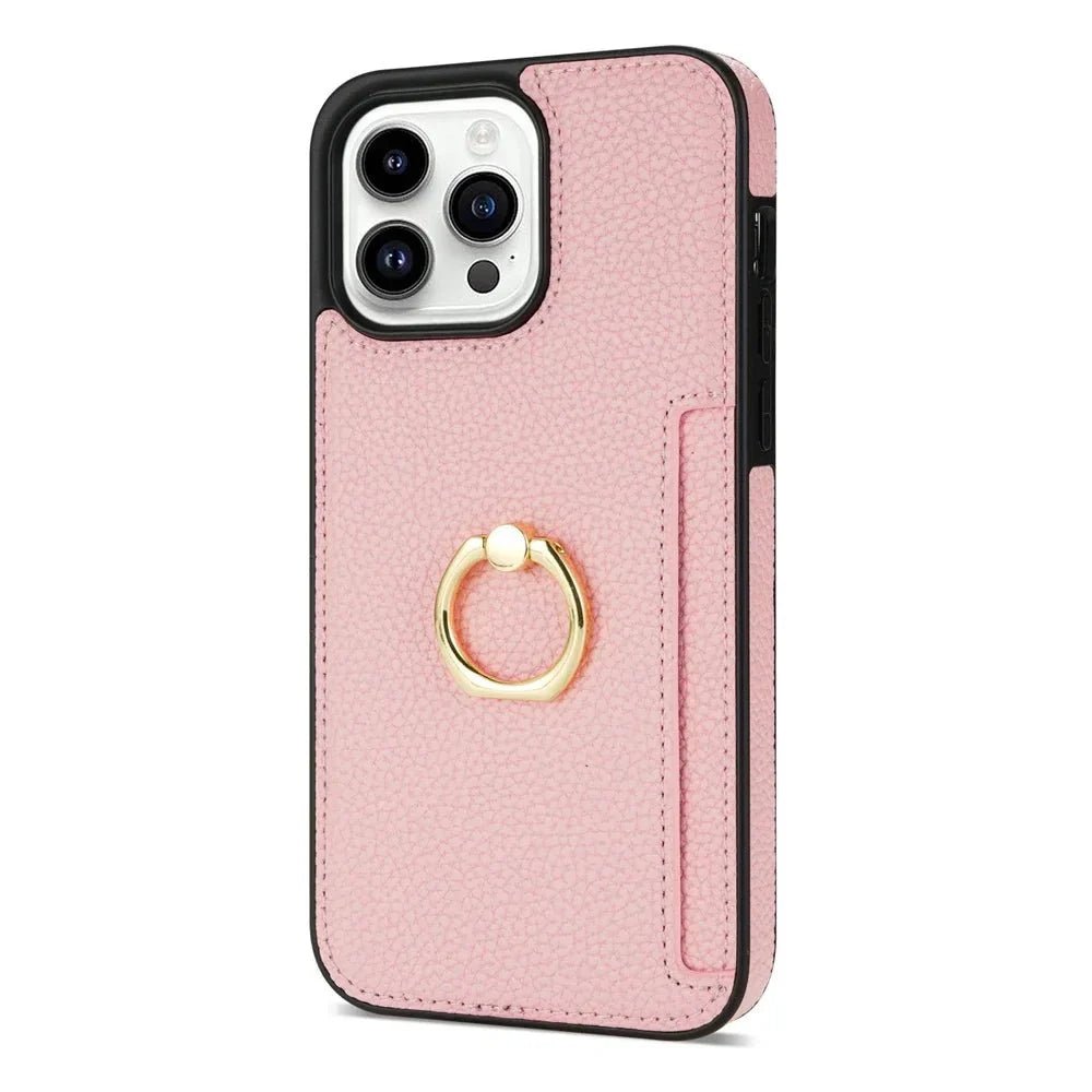 iPhone 13/ Pro/ Pro Max - Schutz Hülle mit Ring Halter und Kartenfach - Top Hüllen