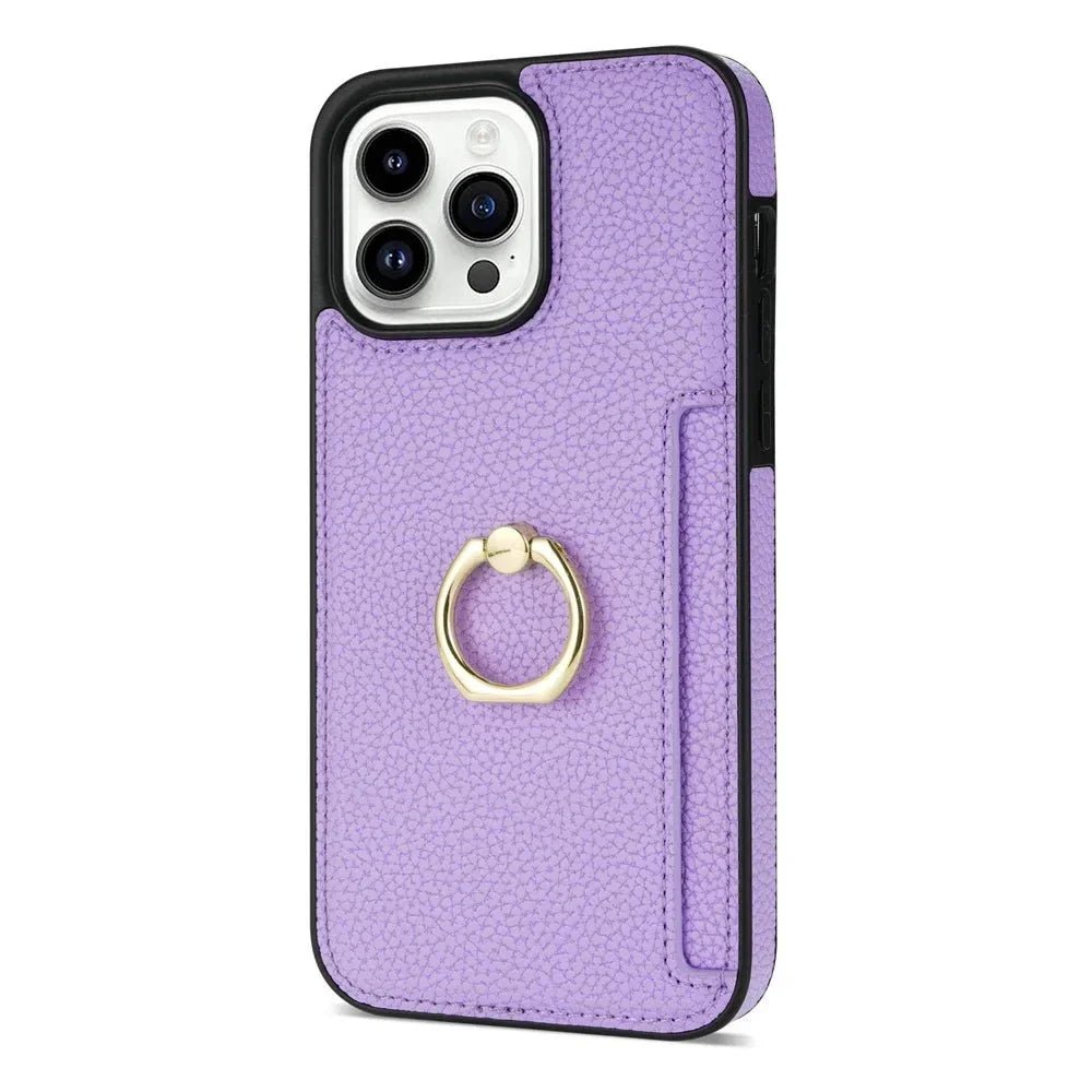 iPhone 13/ Pro/ Pro Max - Schutz Hülle mit Ring Halter und Kartenfach - Top Hüllen