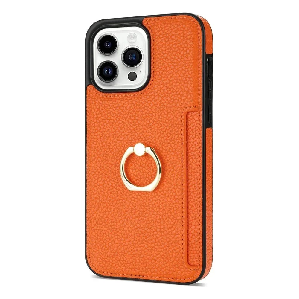 iPhone 13/ Pro/ Pro Max - Schutz Hülle mit Ring Halter und Kartenfach - Top Hüllen