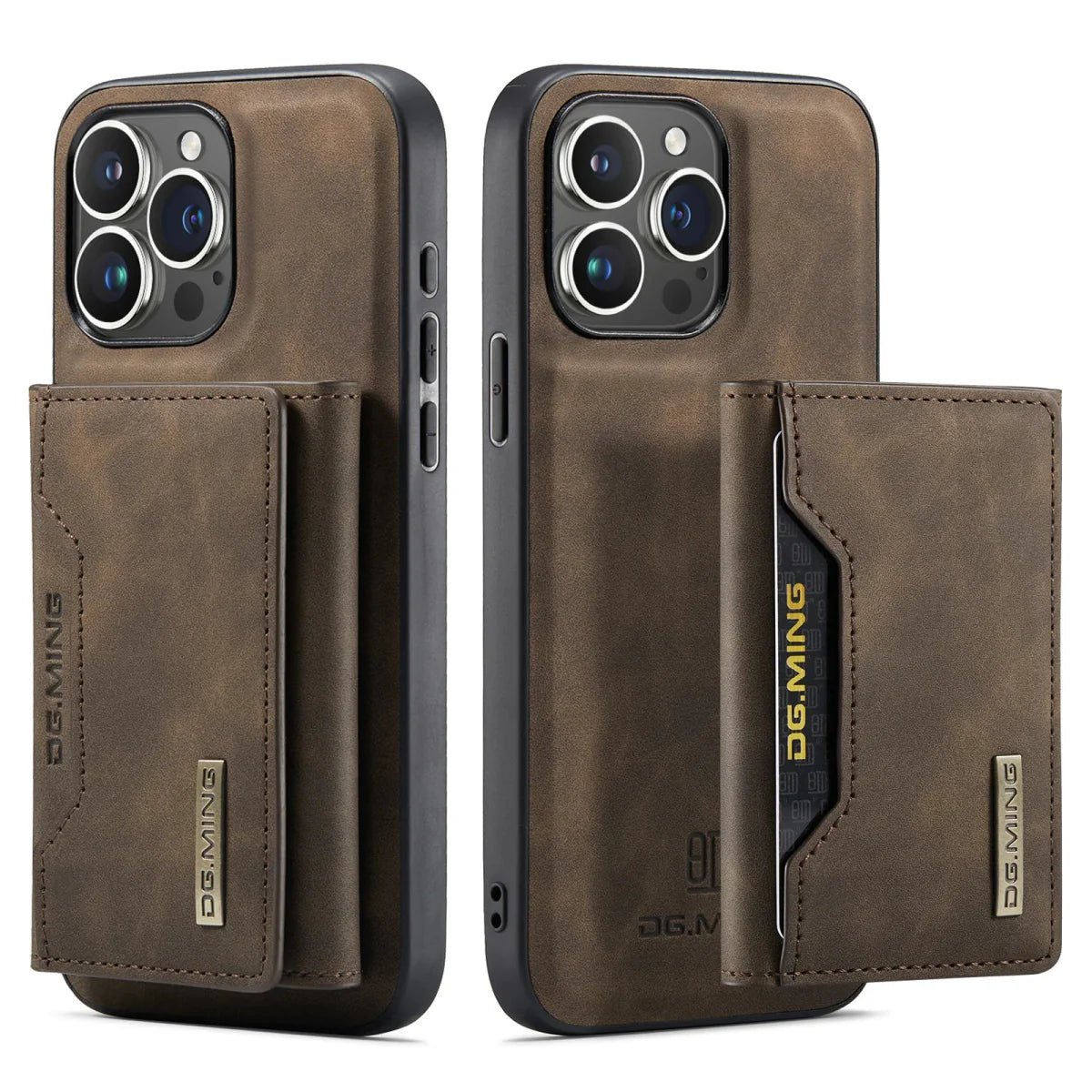iPhone 14/ Pro/ Plus/ Pro Max - 2 in 1 Magnetische Lederoptik Hülle mit Abnehmbarem Portemonnaie mit Kartenfach - Top Hüllen