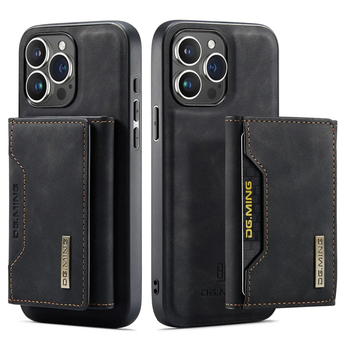 iPhone 14/ Pro/ Plus/ Pro Max - 2 in 1 Magnetische Lederoptik Hülle mit Abnehmbarem Portemonnaie mit Kartenfach - Top Hüllen