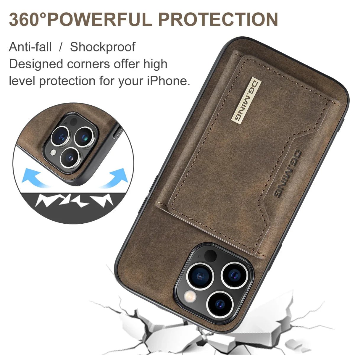 iPhone 14/ Pro/ Plus/ Pro Max - 2 in 1 Magnetische Lederoptik Hülle mit Abnehmbarem Portemonnaie mit Kartenfach - Top Hüllen