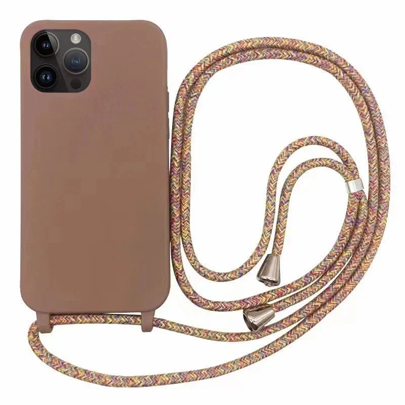 iPhone 14/ Pro/ Plus/ Pro Max - Cross Body Trend TPU Hülle mit Umhänge Kette, Trageband, Kordel - Top Hüllen