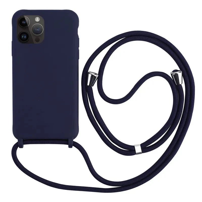 iPhone 14/ Pro/ Plus/ Pro Max - Cross Body Trend TPU Hülle mit Umhänge Kette, Trageband, Kordel - Top Hüllen