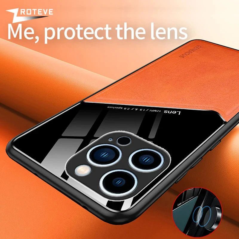 iPhone 14/ Pro/ Plus/ Pro Max - Elegante Pu Lederoptik Magnetische Hülle - Top Hüllen