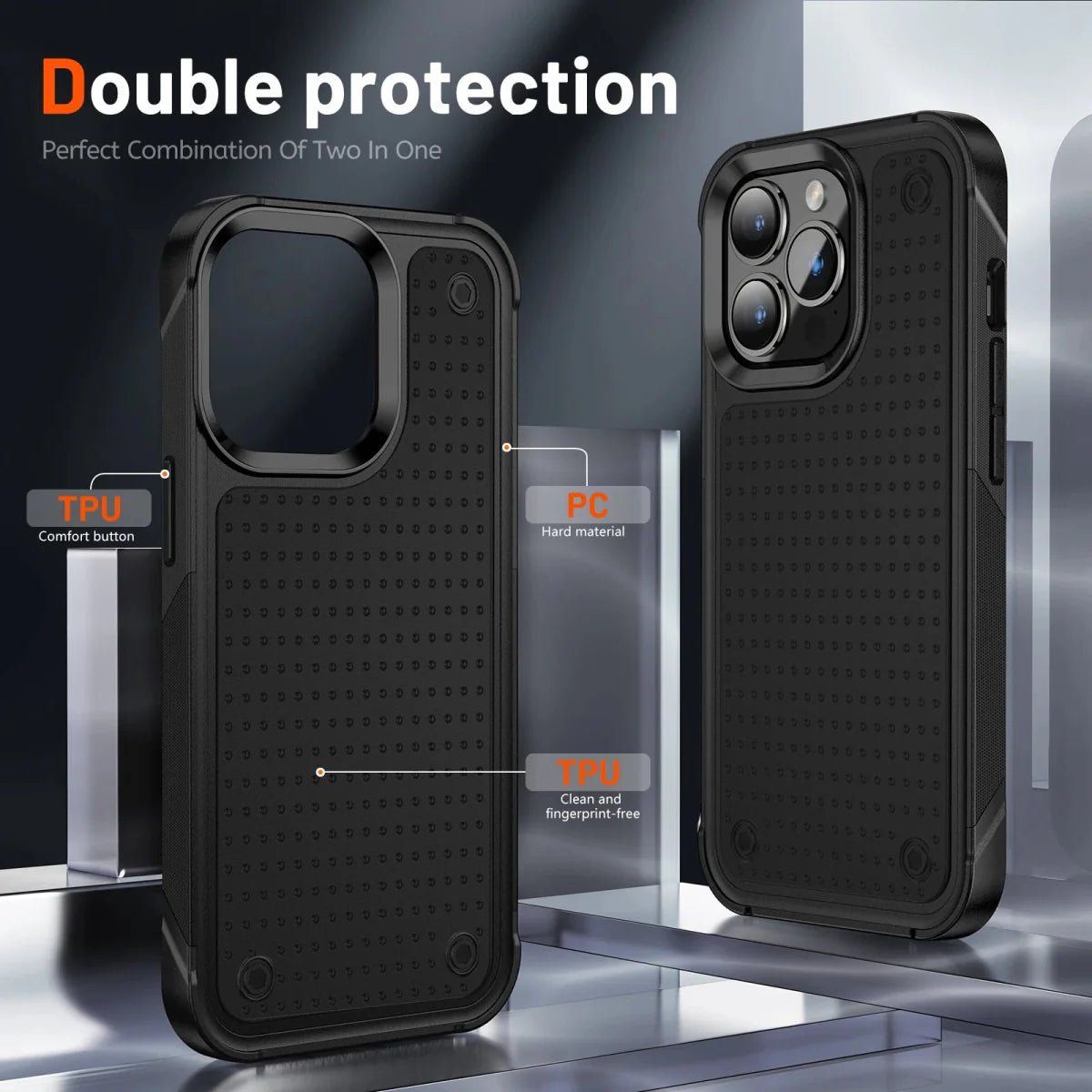 iPhone 15/ Pro/ Plus/ Pro Max - Stoßfeste Panzerung Hard PC TPU Cover - Top Hüllen