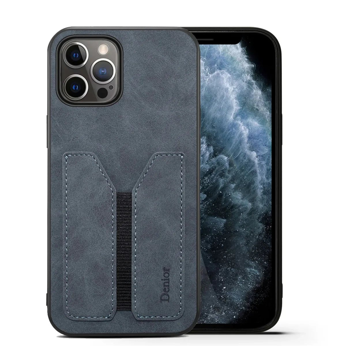 iPhone 15/ Pro/ Plus/ Pro Max - Trend PU Lederoptik Schutz Hülle mit Karten Tasche - Fach - Top Hüllen