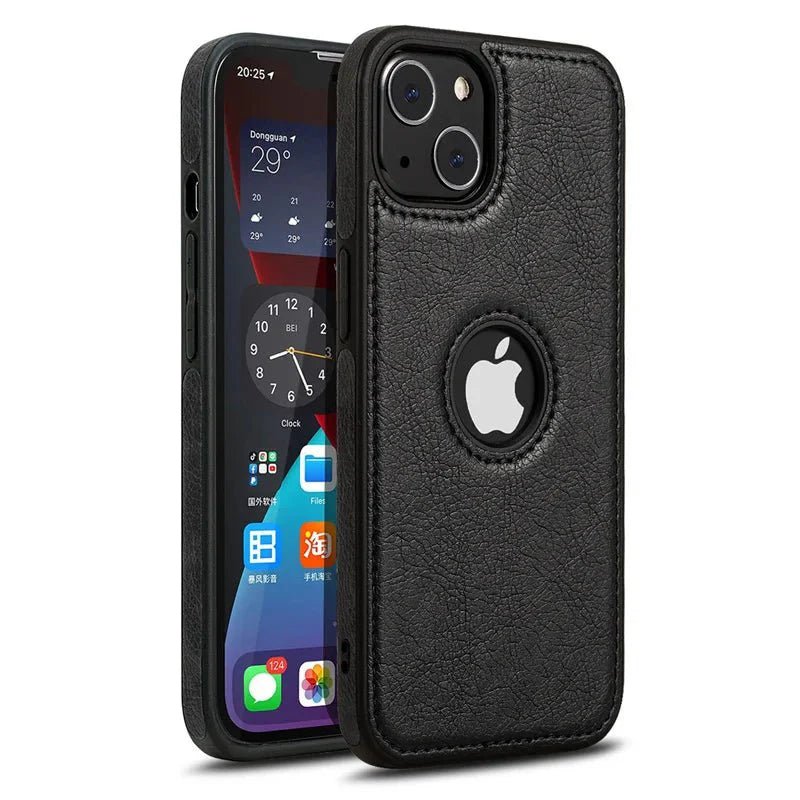 iPhone 15/ Pro/ Plus/ Pro Max - Weiche Business Lederoptik Luxus Schutz Hülle für dein iPhone, Stoßfest - Top Hüllen