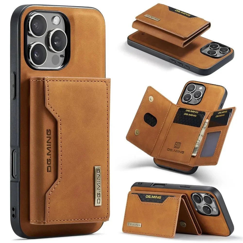 iPhone 16/ Pro/ Plus/ Pro Max - 2 in 1 Magnetische Schutz Hülle mit Portemonnaie - Top Hüllen