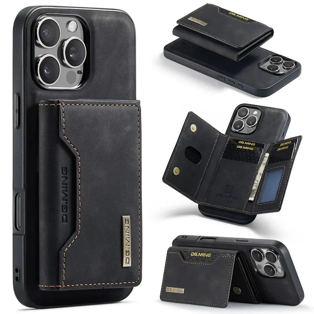iPhone 16/ Pro/ Plus/ Pro Max - 2 in 1 Magnetische Schutz Hülle mit Portemonnaie - Top Hüllen