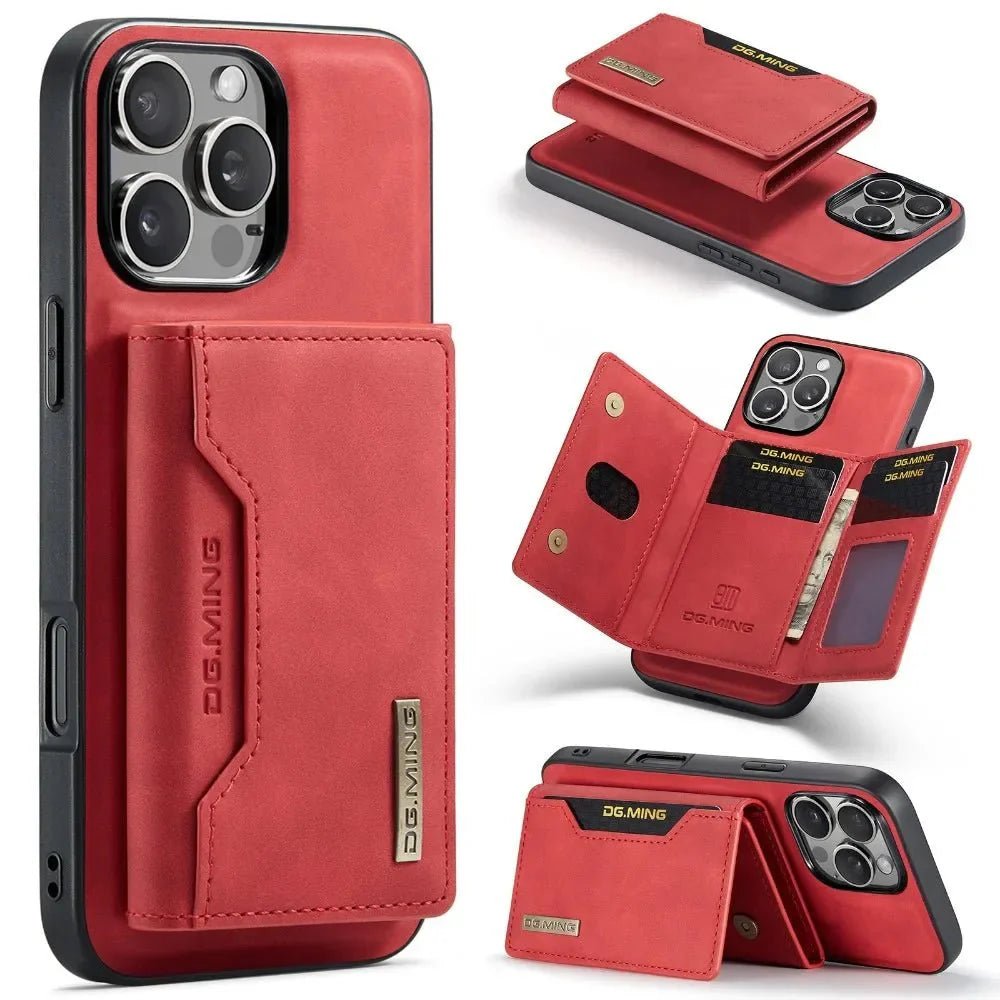 iPhone 16/ Pro/ Plus/ Pro Max - 2 in 1 Magnetische Schutz Hülle mit Portemonnaie - Top Hüllen