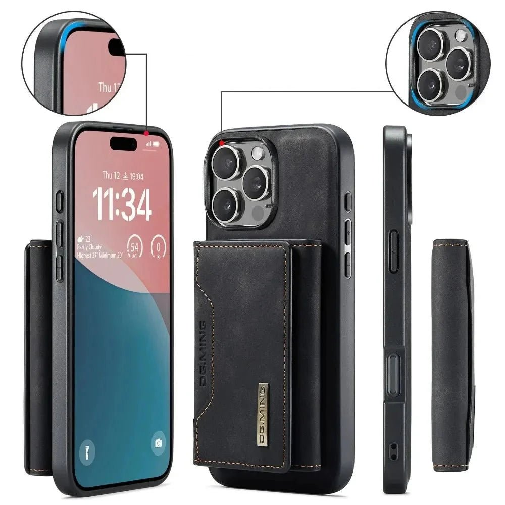iPhone 16/ Pro/ Plus/ Pro Max - 2 in 1 Magnetische Schutz Hülle mit Portemonnaie - Top Hüllen