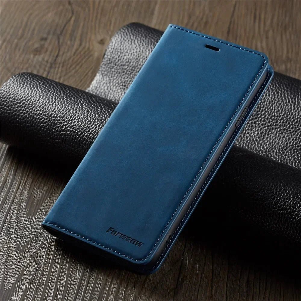 iPhone 16/ Pro/ Plus/ Pro Max - Schutz Klapp Hülle mit Abdeckung und Kartenfach - Top Hüllen