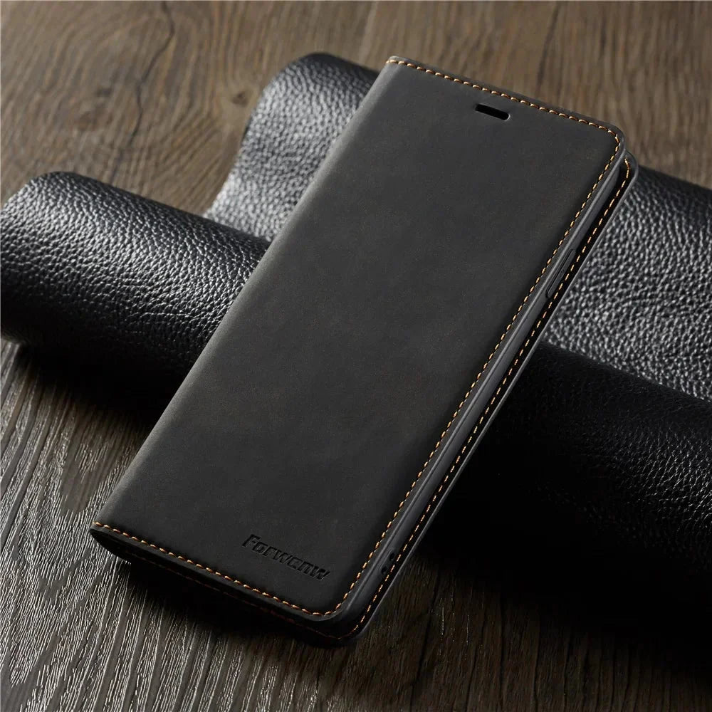 iPhone 16/ Pro/ Plus/ Pro Max - Schutz Klapp Hülle mit Abdeckung und Kartenfach - Top Hüllen