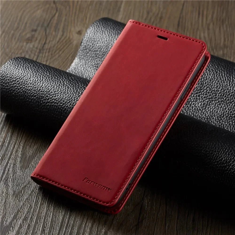 iPhone 16/ Pro/ Plus/ Pro Max - Schutz Klapp Hülle mit Abdeckung und Kartenfach - Top Hüllen