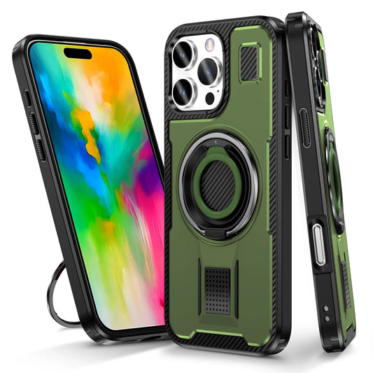 iPhone 16/ Pro/ Plus/ Pro Max - Robuste MagSafe Schutz Hülle, Stoßfest mit Ring - Top Hüllen