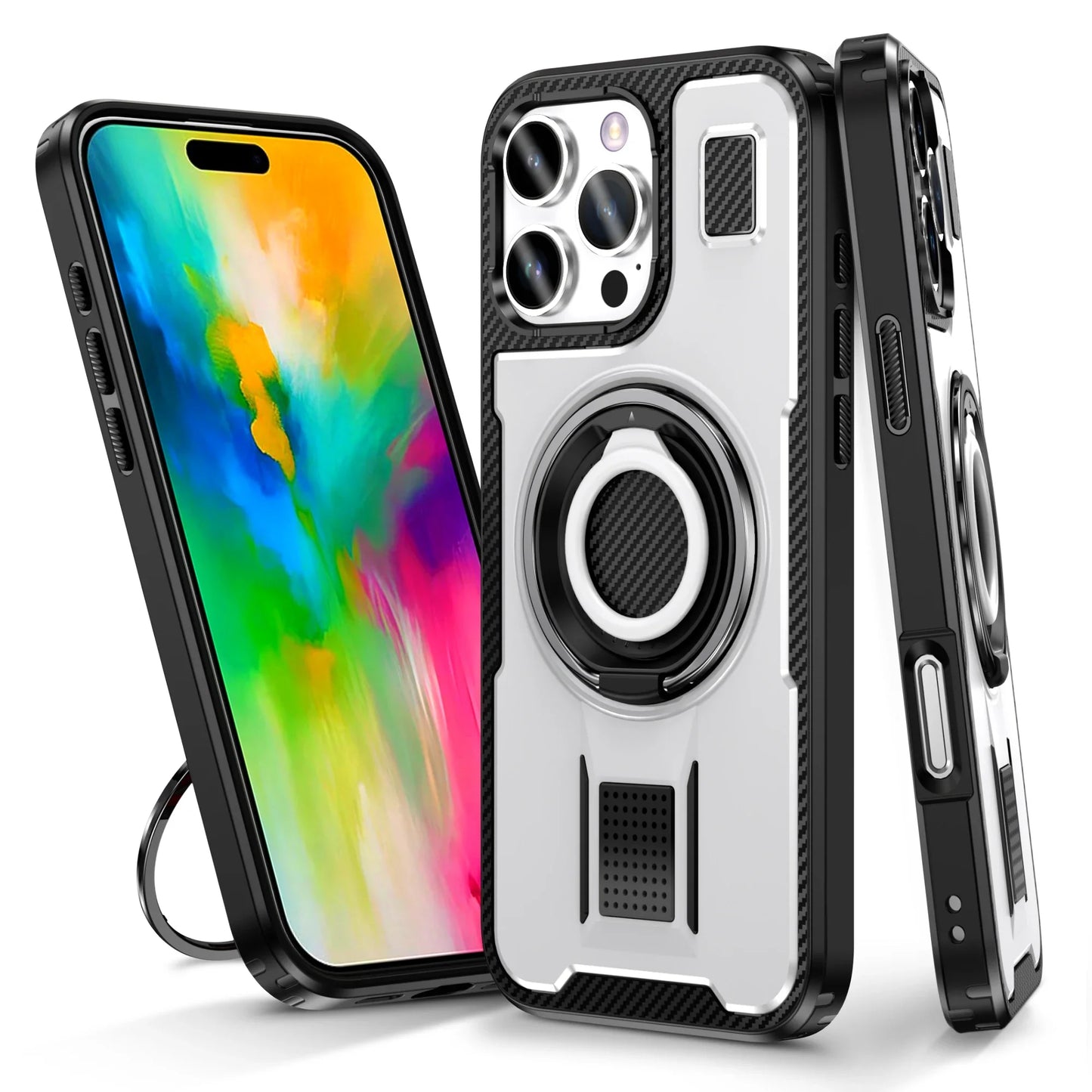 iPhone 16/ Pro/ Plus/ Pro Max - Robuste MagSafe Schutz Hülle, Stoßfest mit Ring - Top Hüllen