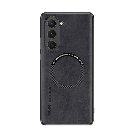 Galaxy S25 / S25 Plus/ S25 Ultra - MagSafe Lederoptik Schutz Hülle, Kabellose Ladung - Top Hüllen