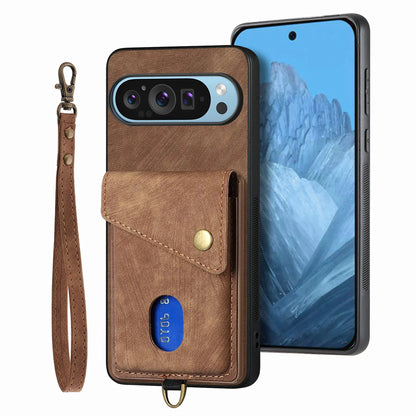 Google Pixel 9/ 9 Pro/ 9 Pro XL - Schutz Hülle Kartenfach und Armband - Top Hüllen