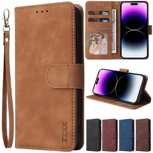 iPhone 16/ Pro/ Plus/ Pro Max - Schutz Klapp Hülle, Abdeckung und Kartenfach - Top Hüllen
