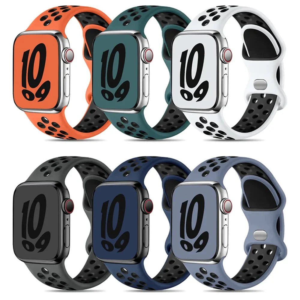 Apple Watch Modernes Sport Armband - 5 6 7 8 9 - 38 bis 45 mm, Silikon - Top Hüllen