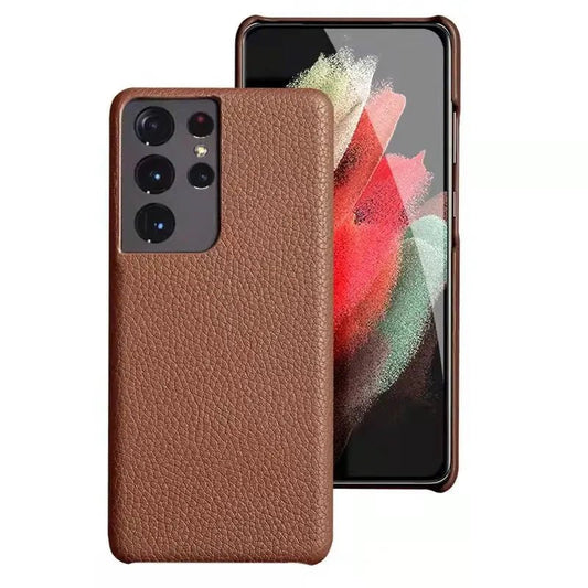 Galaxy S22/ S22 Plus/ S22 Ultra - Elegante Lederoptik Schutz Hülle Stoßfest - Top Hüllen