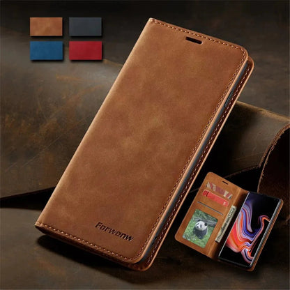 Galaxy S22/ S22 Plus/ S22 Ultra - Lederoptik Brieftasche Flip - Top Hüllen