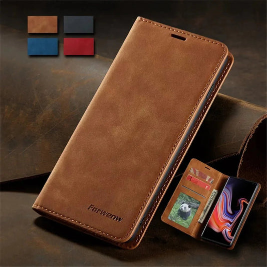 Galaxy S22/ S22 Plus/ S22 Ultra - Lederoptik Brieftasche Flip - Top Hüllen