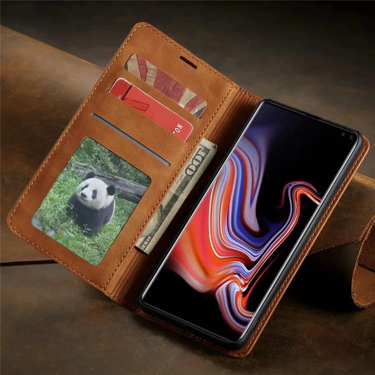 Galaxy S22/ S22 Plus/ S22 Ultra - Lederoptik Brieftasche Flip - Top Hüllen