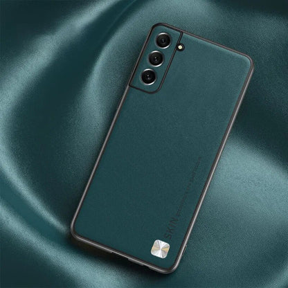 Galaxy S22/ S22 Plus/ S22 Ultra - Luxus Lederoptik Stoßfest - Top Hüllen