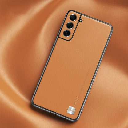 Galaxy S22/ S22 Plus/ S22 Ultra - Luxus Lederoptik Stoßfest - Top Hüllen