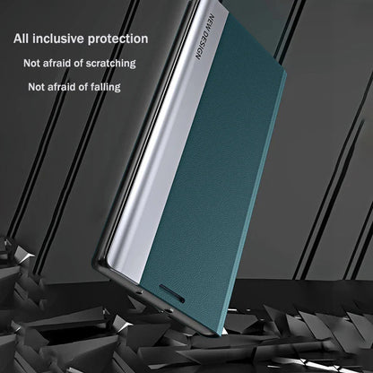 Galaxy S22/ S22 Plus/ S22 Ultra - Magnetisch Luxus Kunstleder Hülle Flip mit Display Abdeckung - Top Hüllen