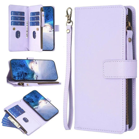 Galaxy S22/ S22 Plus/ S22 Ultra - Schutz Hülle mit Kartenfach/ Portemonnaie Display Schutz - Top Hüllen