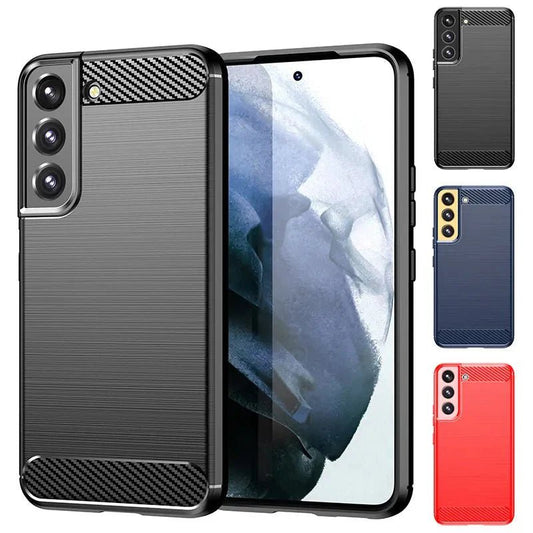 Galaxy S23/ S23 Plus/ S23 Ultra - Carbon Fiber TPU Weiche Handy Hülle - Top Hüllen