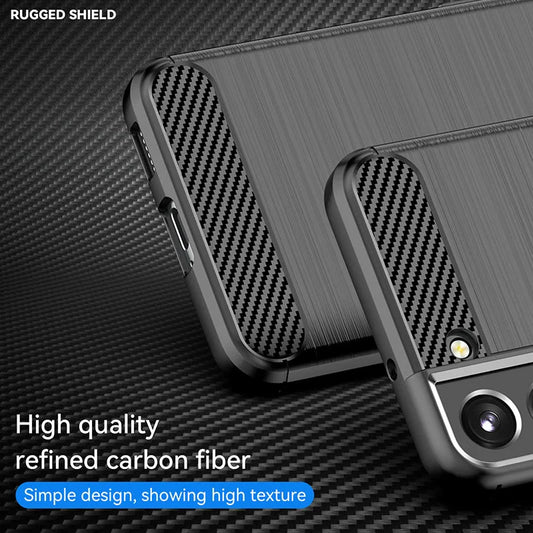 Galaxy S23/ S23 Plus/ S23 Ultra - Carbon Fiber TPU Weiche Handy Hülle - Top Hüllen