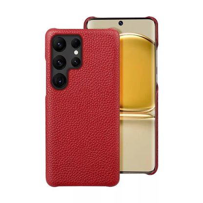 Galaxy S23/ S23 Plus/ S23 Ultra - Elegante Lederoptik Schutz Hülle Stoßfest - Top Hüllen