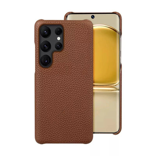 Galaxy S23/ S23 Plus/ S23 Ultra - Elegante Lederoptik Schutz Hülle Stoßfest - Top Hüllen