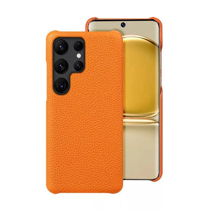 Galaxy S23/ S23 Plus/ S23 Ultra - Elegante Lederoptik Schutz Hülle Stoßfest - Top Hüllen