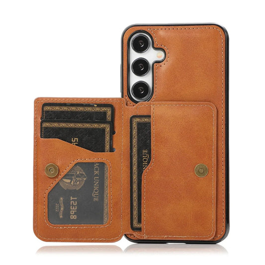 Galaxy S23/ S23 Plus/ S23 Ultra - Lederoptik Schutz Hülle mit Kartenfach, Magnetisches Portemonnaie - Top Hüllen