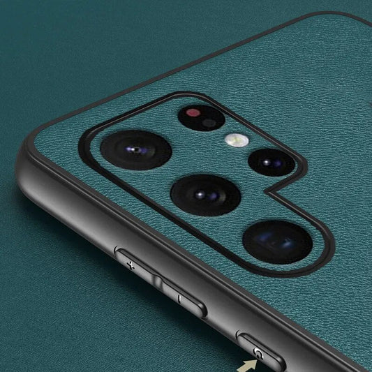 Galaxy S23/ S23 Plus/ S23 Ultra - Luxus Lederoptik Stoßfest - Top Hüllen