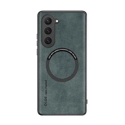 Galaxy S23 / S23 Plus/ S23 Ultra - MagSafe Lederoptik Schutz Hülle, Kabellose Ladung, Soft - Top Hüllen