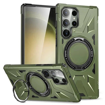 Galaxy S23/ S23 Plus/ S23 Ultra - MagSafe Robuste Schutz Hülle Bumper, mit Ring - Top Hüllen