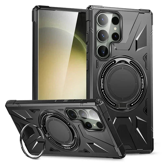 Galaxy S23/ S23 Plus/ S23 Ultra - MagSafe Robuste Schutz Hülle Bumper, mit Ring - Top Hüllen