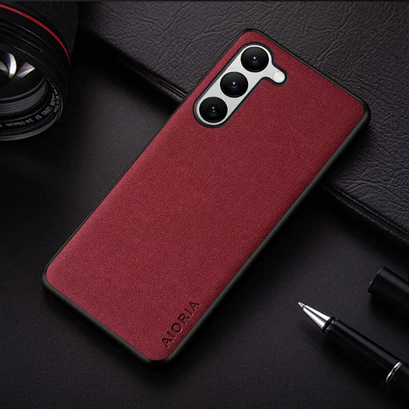 Galaxy S23/ S23 Plus/ S23 Ultra - Textilleder - Schutzhülle - Top Hüllen