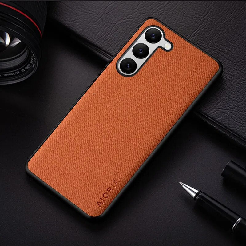 Galaxy S23/ S23 Plus/ S23 Ultra - Textilleder - Schutzhülle - Top Hüllen
