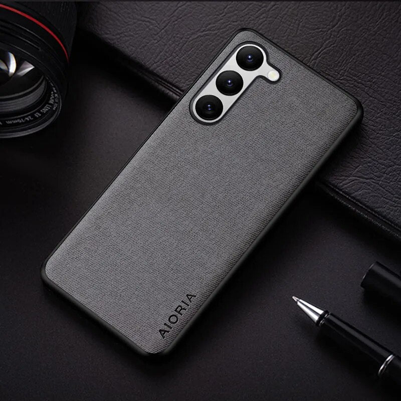 Galaxy S23/ S23 Plus/ S23 Ultra - Textilleder - Schutzhülle - Top Hüllen