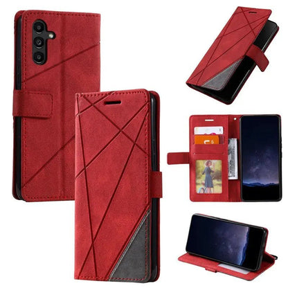 Galaxy S23/ S23 Plus/ S23 Ultra - TPU Lederoptik Brieftasche Flip Schutz Hülle mit Kartenfach, Geldfach - Top Hüllen