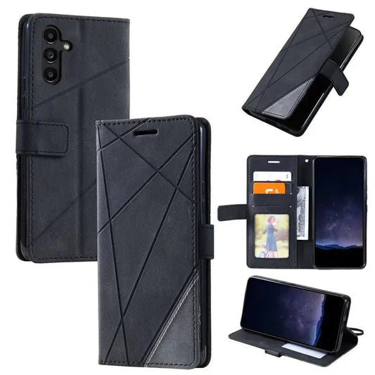 Galaxy S23/ S23 Plus/ S23 Ultra - TPU Lederoptik Brieftasche Flip Schutz Hülle mit Kartenfach, Geldfach - Top Hüllen