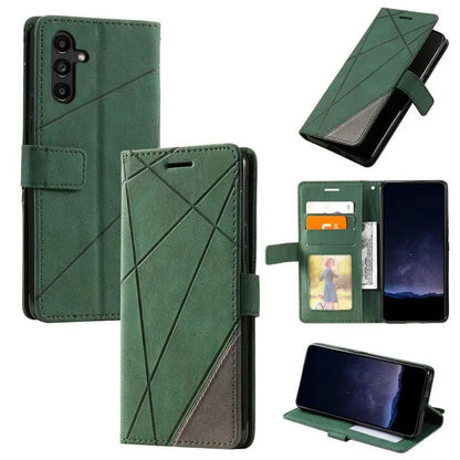 Galaxy S23/ S23 Plus/ S23 Ultra - TPU Lederoptik Brieftasche Flip Schutz Hülle mit Kartenfach, Geldfach - Top Hüllen