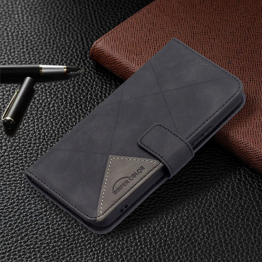 Galaxy S24/ S24 Plus/ S24 Ultra - Elegante Schutz Hülle mit Kartenfach, Display Schutz - Top Hüllen